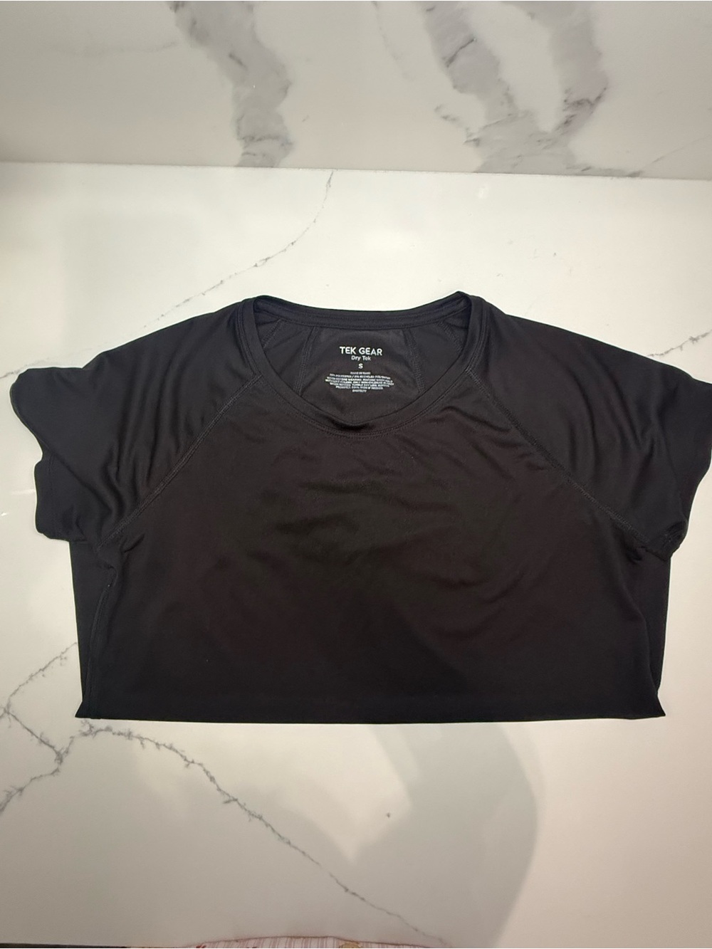 tek gear Black Short Sleeve Active Crop Top